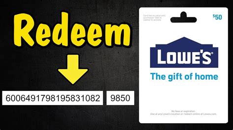 How to Redeem a Lowe's Gift Card on Website .